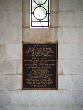 The World War 2 cemetery for victims of Japanese imprisonment in World War 2. Taken in Thailand. Kanchanaburi Provice. 26th Feb 2021.のeditorial素材