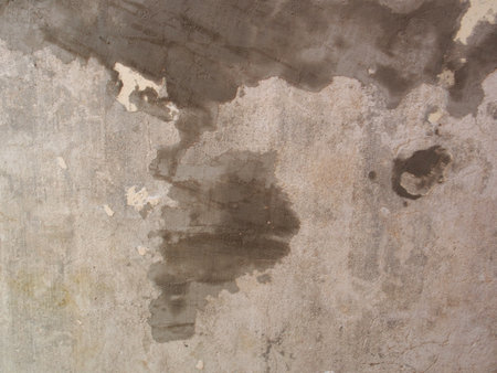 Repaired the old grunge wall with cement powder for building house. Wall Painting Preparation at homeの写真素材