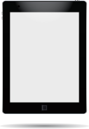 Realistic tablet on a white backgroundのイラスト素材