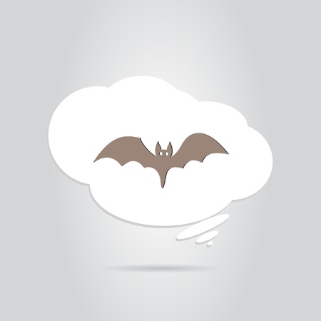 Icon bat. Happy Halloween holiday. Made in vectorのイラスト素材