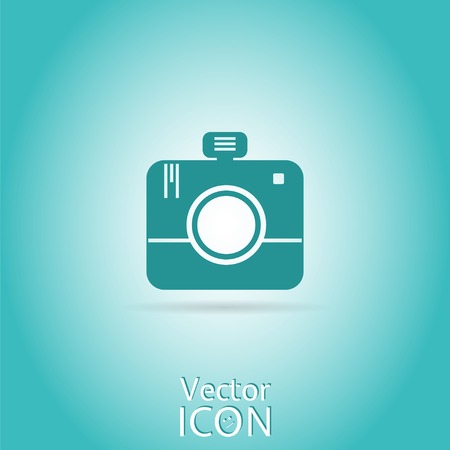 Photo camera icon. Made in vectorのイラスト素材