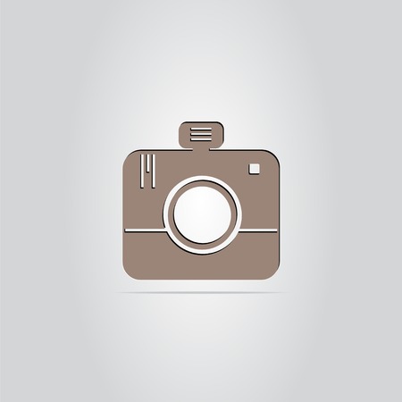 Photo camera icon. Made in vectorのイラスト素材