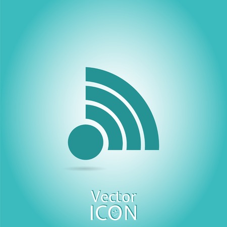 Vector Wireless Network Icon. Flat style. Made in vectorのイラスト素材