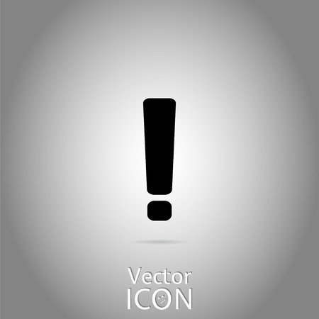 Attention icon. Flat style. Made in vectorのイラスト素材