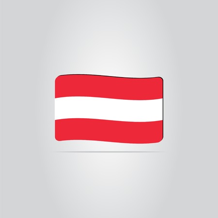 Flag of Austria against the background. Made in vectorのイラスト素材