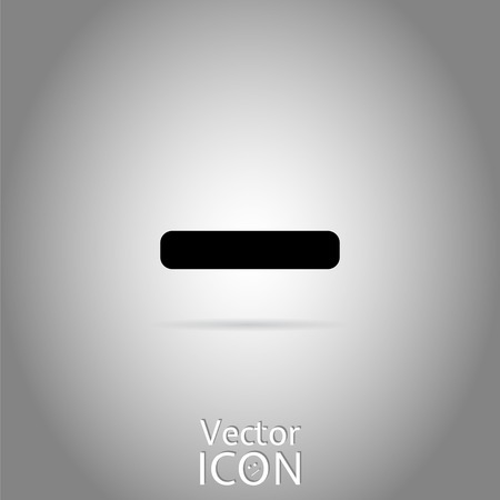 Minus icon. Flat style. Made in vectorのイラスト素材
