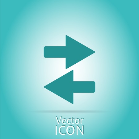 Two directional arrows. Flat style. Made in vectorのイラスト素材