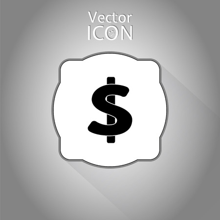 Dollars sign icon. USD currency symbol. Money label. Circles and rounded squares 12 buttons. Vectorのイラスト素材