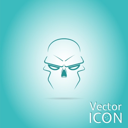Skull - a mark of the danger warning. Made in vectorのイラスト素材