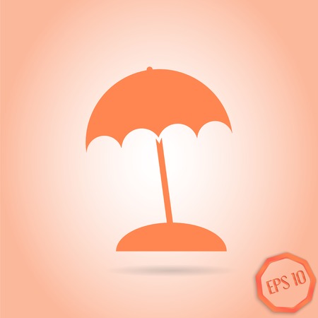 Beach icon . Flat design style. Made in vector illustrationのイラスト素材