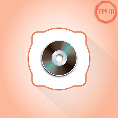 DVD and CD disc. Computer disks. Realistic image. Made in vector illustrationのイラスト素材