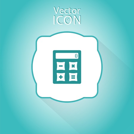 Calculator icon. Flat design style. Made in vector illustrationのイラスト素材