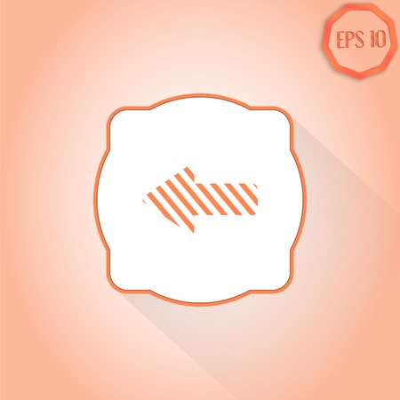 Directional arrow icon. Leftward direction. Flat design style. Made in vector illustrationのイラスト素材