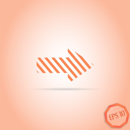 Directional arrow icon. Right direction. Flat design style. Made in vector illustrationのイラスト素材