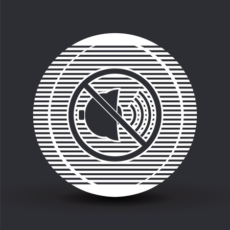 No sound symbol. Flat design style. のイラスト素材
