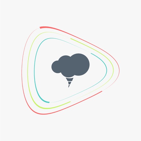Icon cloud. Flat design style.のイラスト素材