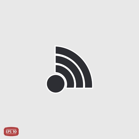Wireless Network Icon. Flat design style.のイラスト素材