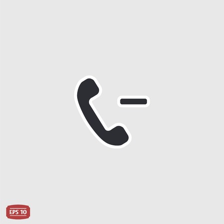 Call Button. Phone Icon. Handset Icon. Flat design style. Made vector illustrationのイラスト素材