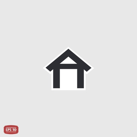 Home icon. Flat design style. Made vector illustrationのイラスト素材
