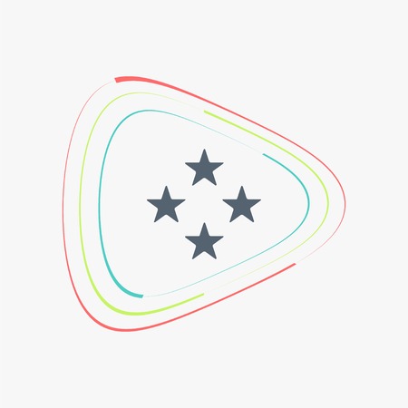 Four stars icon. Flat design style. Made vector illustrationのイラスト素材