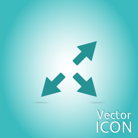 Three arrows. Direction sign. Flat Design Style. Made in vectorのイラスト素材