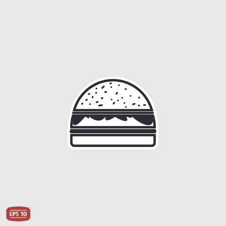 Hamburger icon. Sandwich icon. Flat design style. Made vector illustrationのイラスト素材
