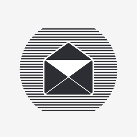 Icon open mail. Flat design style. Made vector illustrationのイラスト素材