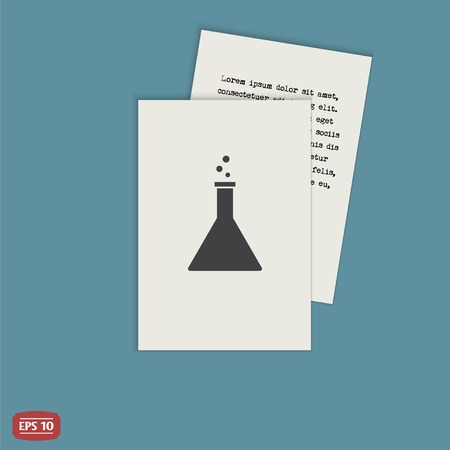 Beaker icon. Laboratory glass symbol. Flat design style. Made in vector illustrationのイラスト素材