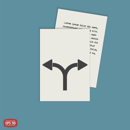 Two arrows. Left or right direction. Flat design style. Made vector illustrationのイラスト素材
