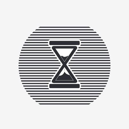 Hourglass icon. Alarm clock icon. Flat design style.のイラスト素材