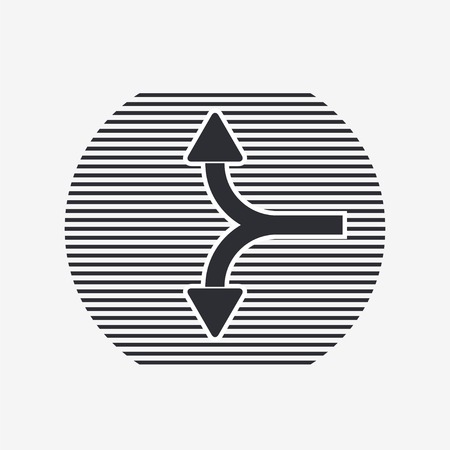 Two arrows. Direction up and down. Flat design style. のイラスト素材
