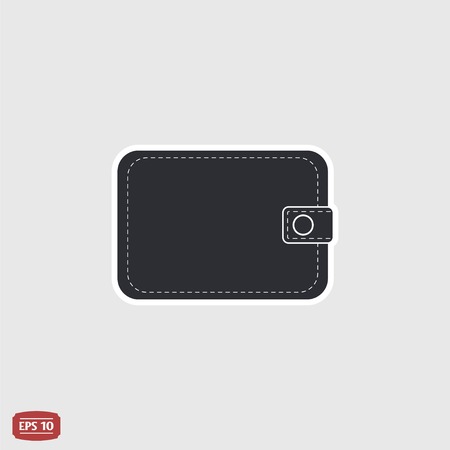 Wallet icon. Purse icon. Flat design style. のイラスト素材