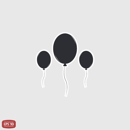 Balloons icon. Flat design style.のイラスト素材