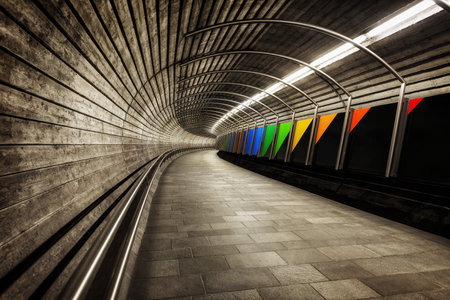 Norway Metro Tunnel taken in 2016のeditorial素材