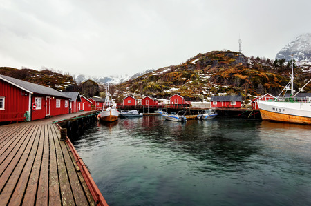 Nusfjord Norway Lofoten Islands taken in 2016の写真素材