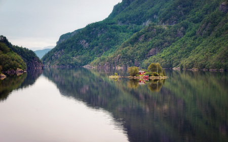 Lovrafjorden Norway taken in 2017の写真素材