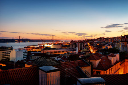Lisbon Night taken in 2015のeditorial素材