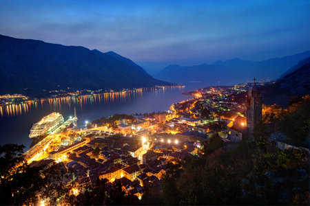 Kotor Sunset Montenegro taken in 2015のeditorial素材