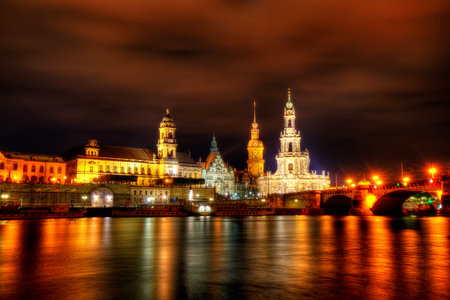 Dresden at Night taken in 2013のeditorial素材