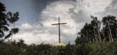 Big Cross on a Peak taken in 2015の写真素材