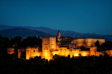Alhambra of Granada taken in 2015のeditorial素材