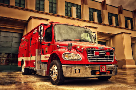 Beverly Hills Fire Truck taken in 2015のeditorial素材