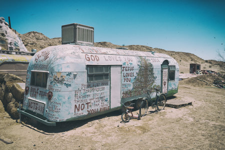 Niland, California - June 26 2016: Salvation Mountain California taken in 2015のeditorial素材