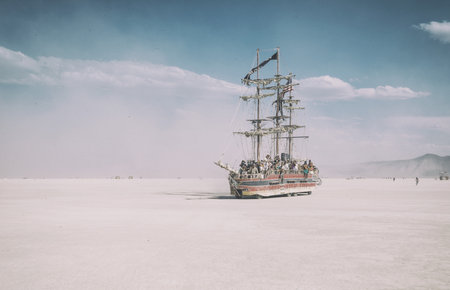 Black Rock Desert, USA - 2nd of September 2016: Burning Man taken in 2015のeditorial素材