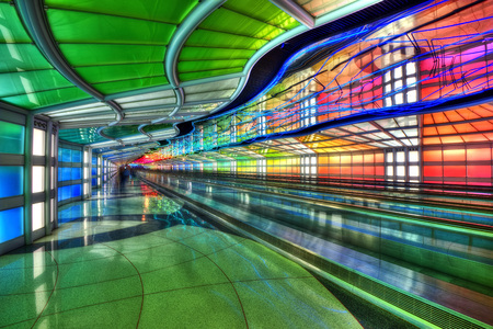 Chicago Transportation Tunnel taken in 2015の写真素材