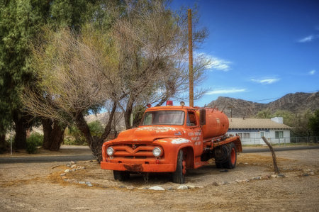 Vintage Firetruck Death Valley taken in 2015のeditorial素材