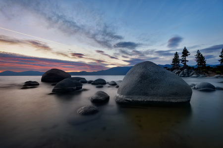 Lake Tahoe Sunset taken in 2015の写真素材