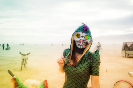 Black Rock Desert, USA - 2nd of September 2016: Burning Man taken in 2015のeditorial素材