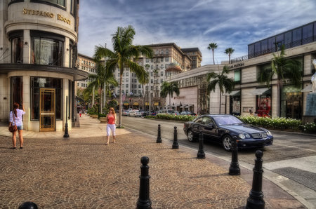 Beverly Hills, California, USA 14th of June 2010: Rodeo Drive taken in 2015のeditorial素材