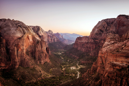 Angel's Landing Zion National Park taken in 2015の写真素材